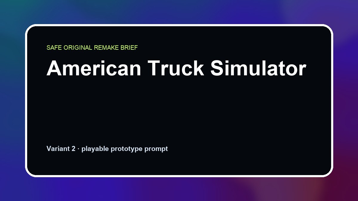 American Truck Simulator original american truck simulator diy game reference artwork 2
