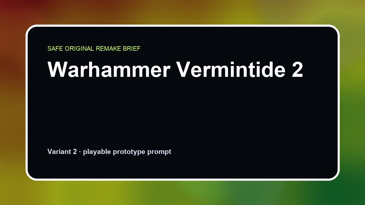 Warhammer Vermintide 2 original warhammer vermintide 2 diy game reference artwork 2