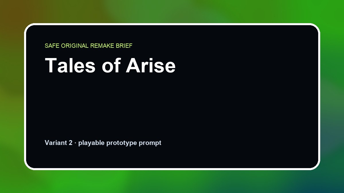 Tales of Arise original tales of arise diy game reference artwork 2