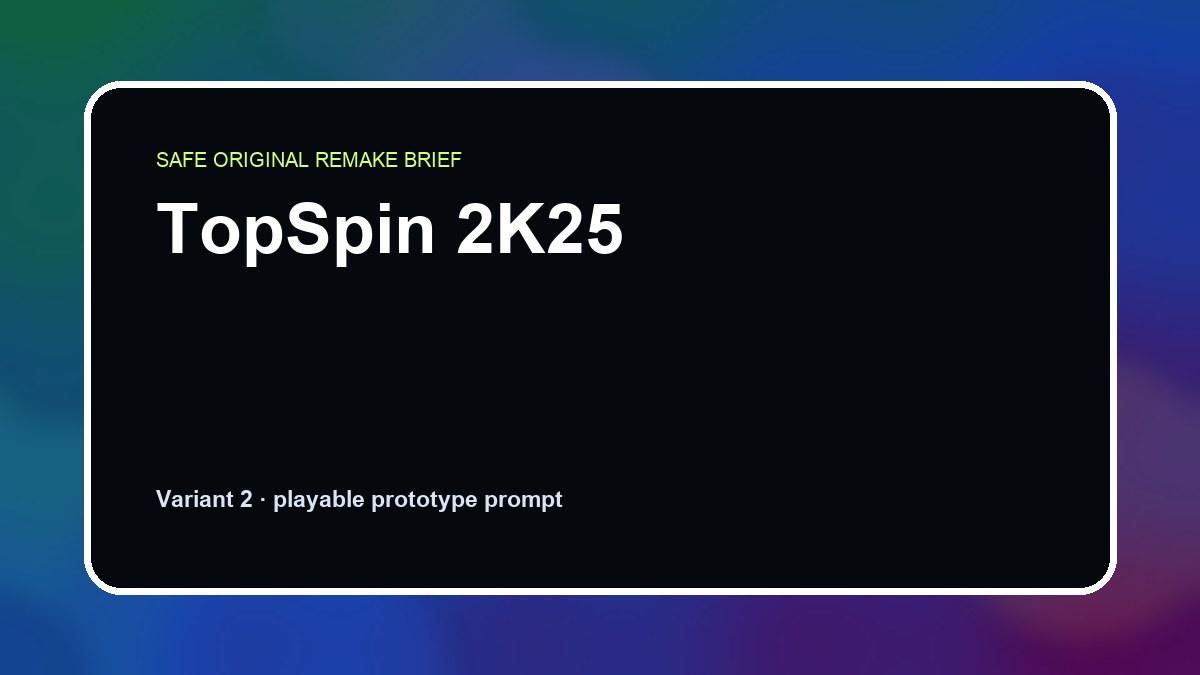 TopSpin 2K25 original topspin 2k25 diy game reference artwork 2