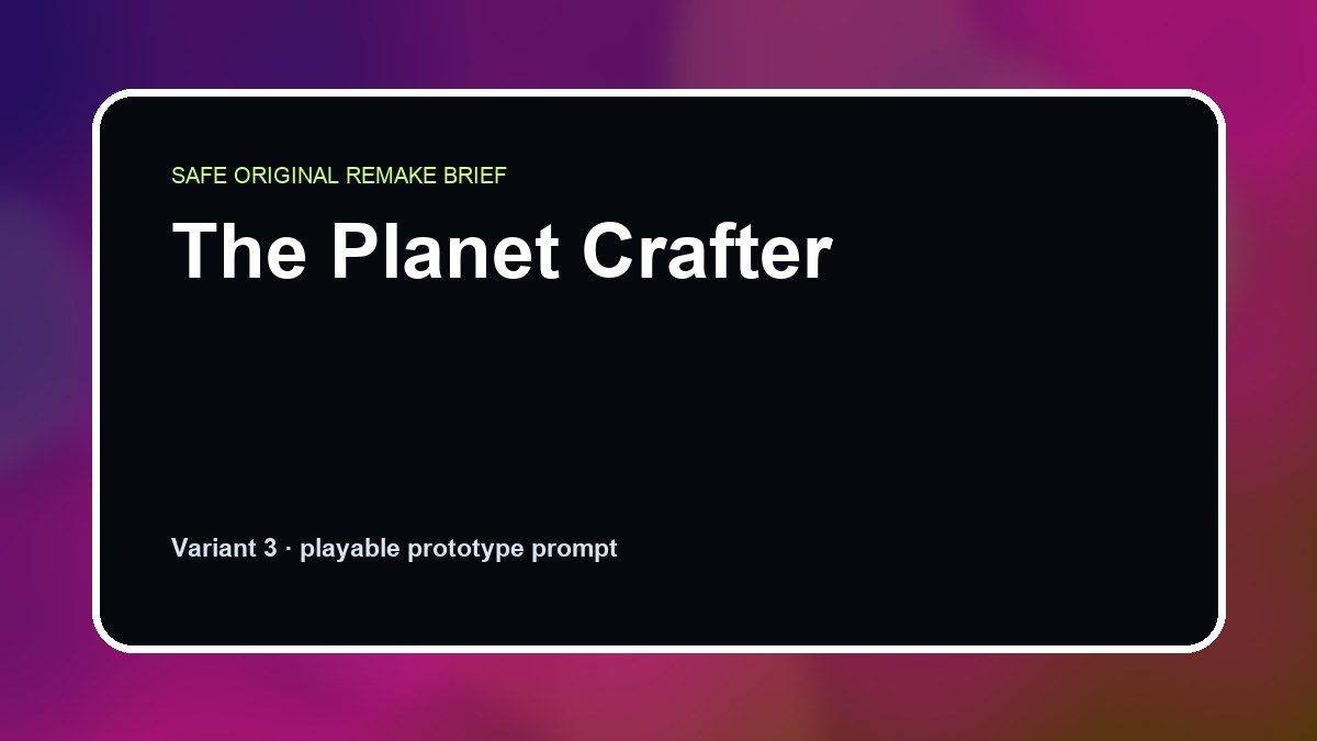 The Planet Crafter original the planet crafter diy game reference artwork 3