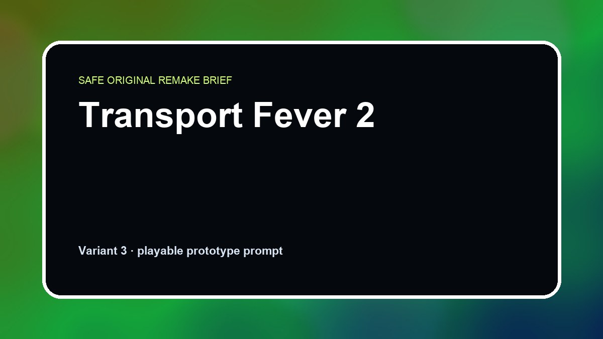 Transport Fever 2 original transport fever 2 diy game reference artwork 3