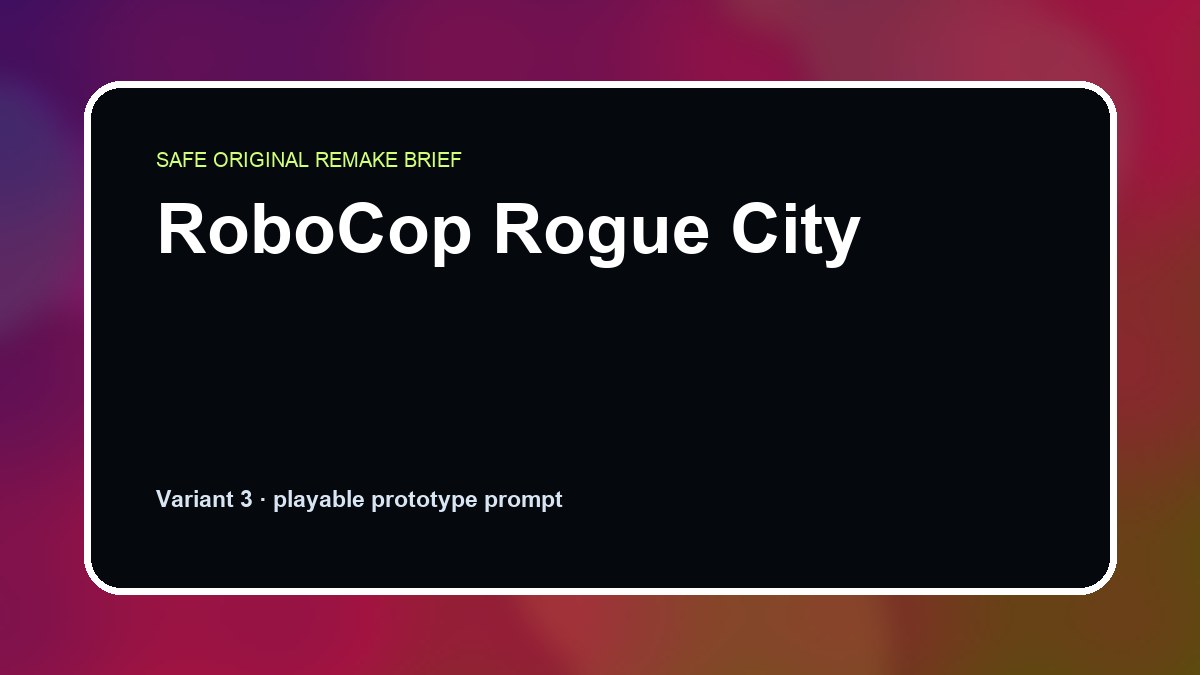 RoboCop Rogue City original robocop rogue city diy game reference artwork 3