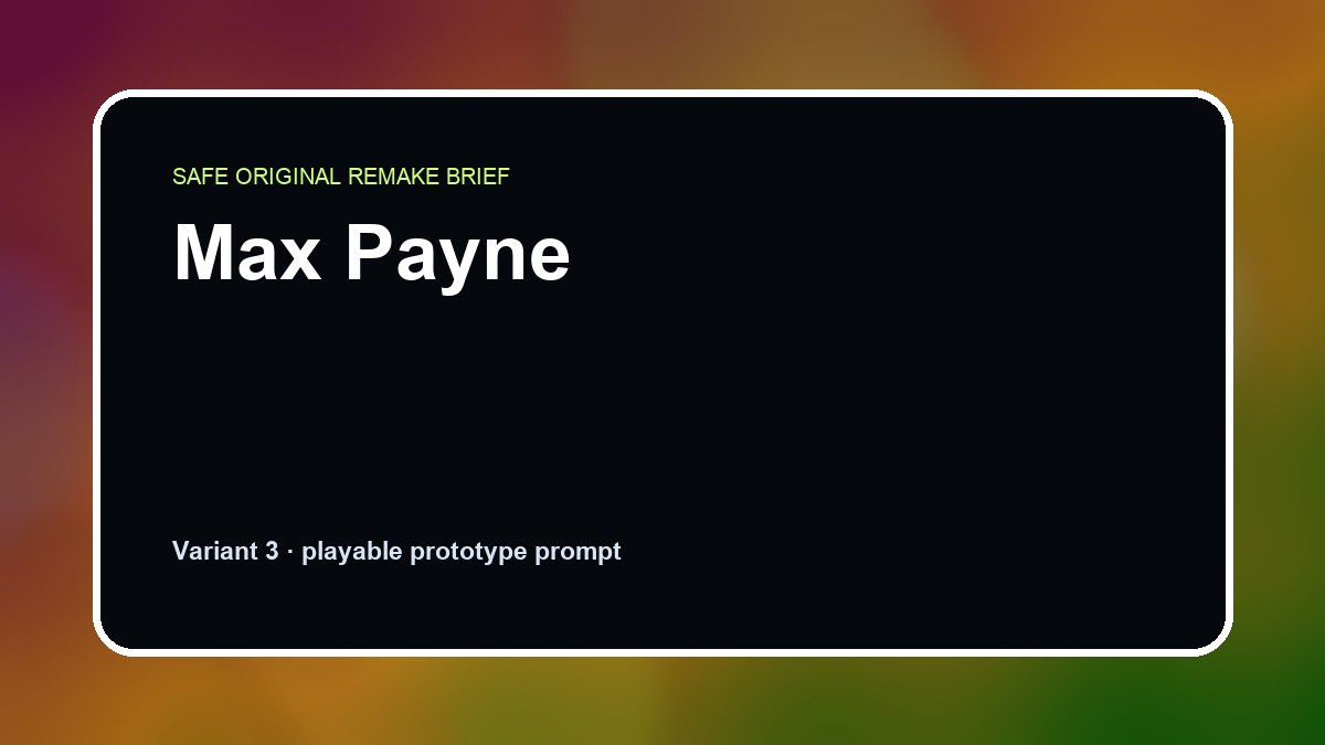 Max Payne original max payne diy game reference artwork 3