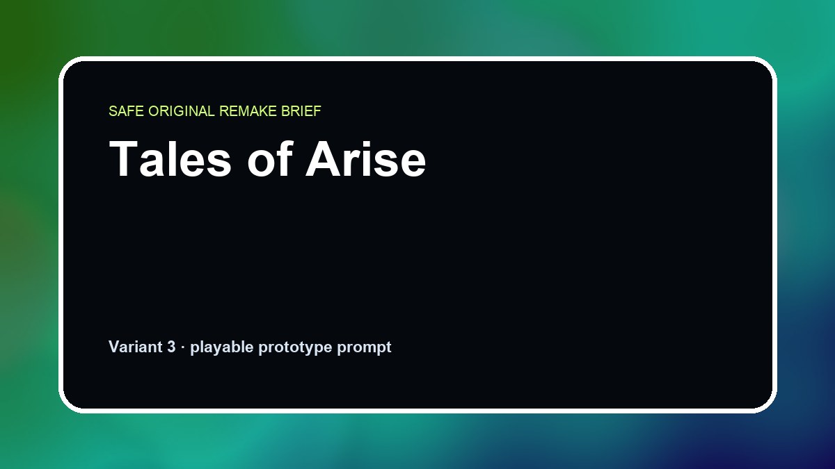 Tales of Arise original tales of arise diy game reference artwork 3