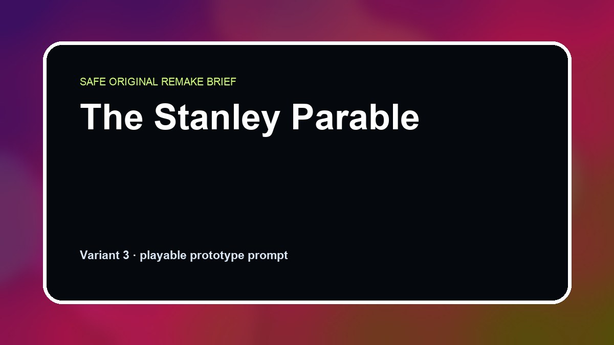 The Stanley Parable original the stanley parable diy game reference artwork 3