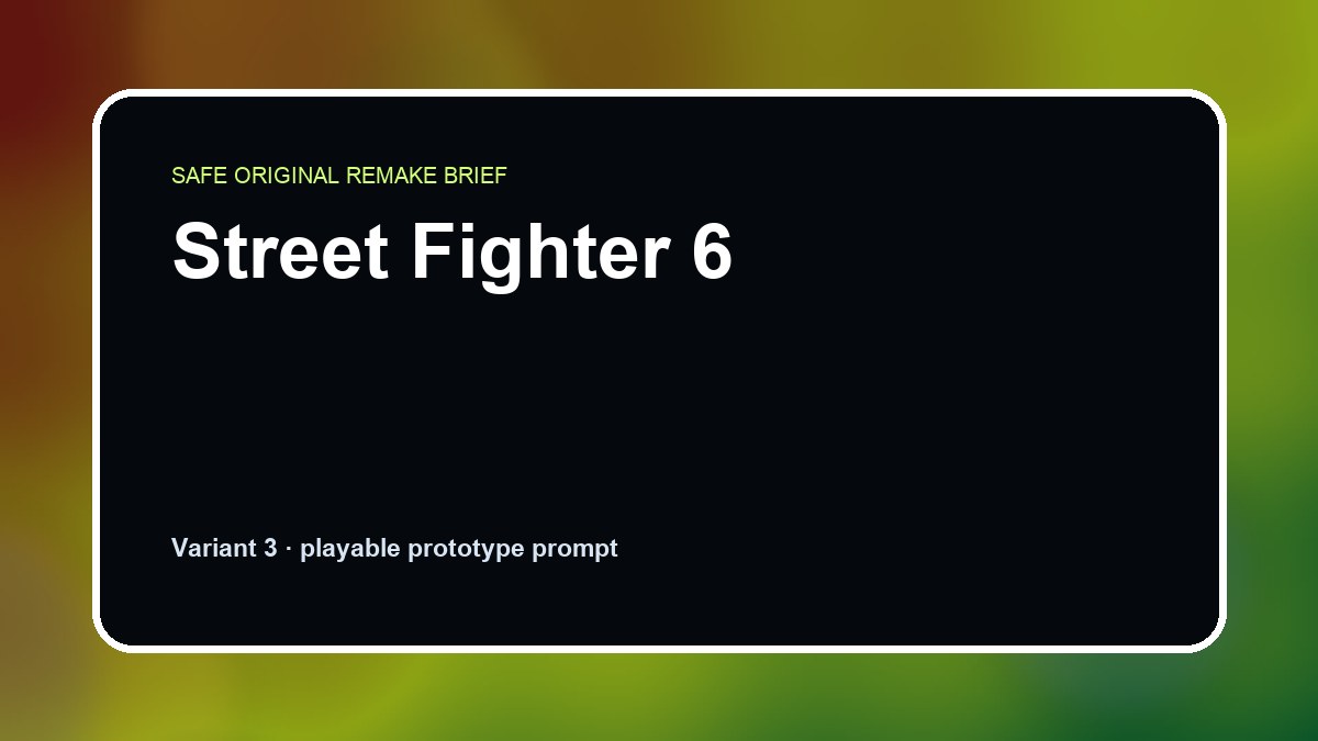 Street Fighter 6 original street fighter 6 diy game reference artwork 3