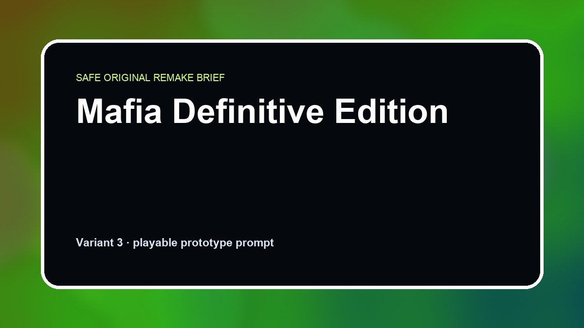 Mafia Definitive Edition original mafia definitive edition diy game reference artwork 3