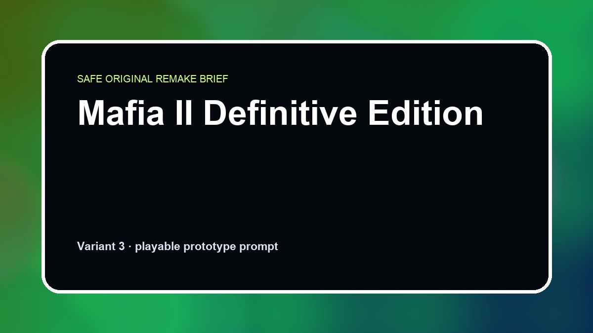 Mafia II Definitive Edition original mafia ii definitive edition custom game reference artwork 3