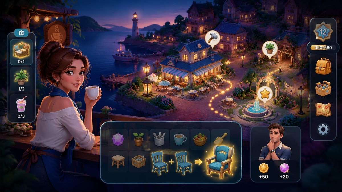 Gossip Harbor Merge Story original gossip harbor merge story game creator reference artwork 3