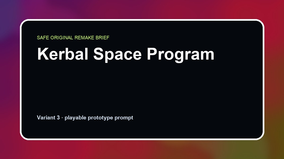 Kerbal Space Program original kerbal space program diy game reference artwork 3