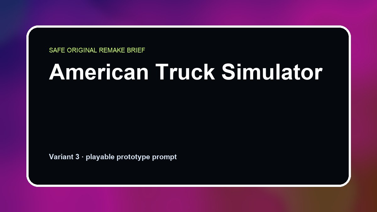 American Truck Simulator original american truck simulator diy game reference artwork 3