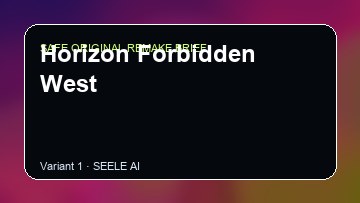 Horizon Forbidden West Game Customer Remake preview