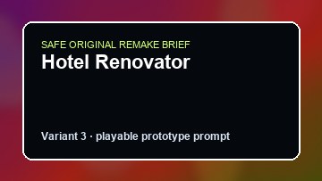 Hotel Renovator original hotel renovator diy game reference artwork 3
