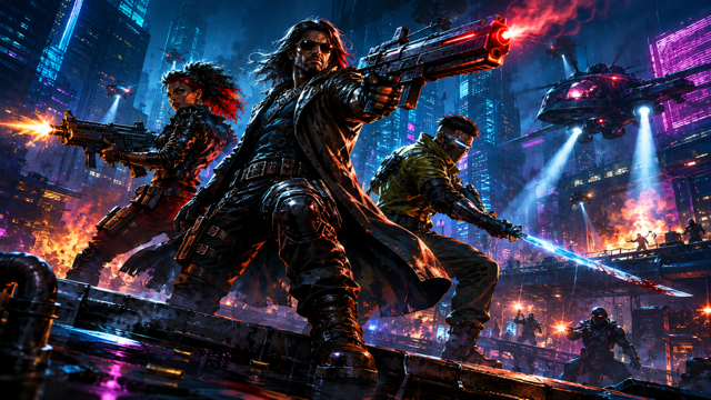 Huntdown original game remake reference artwork 1