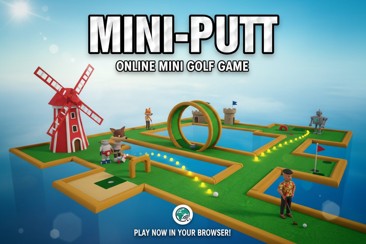 First-party SEELE Mini Putt cover showing ramps loops greens balls and flags