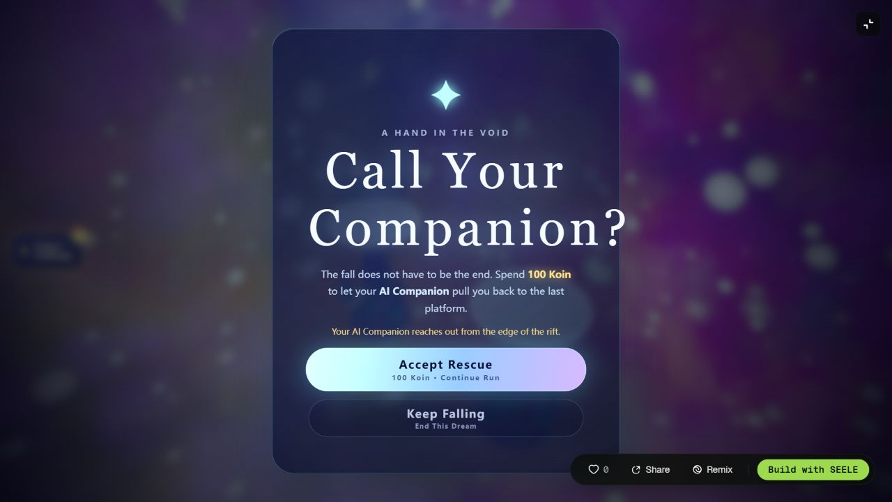Authentic SEELE community game capture supporting Platform, Pixel, and Jumping Games Online