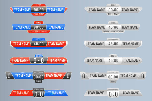 Live stream scorebug examples with different layouts