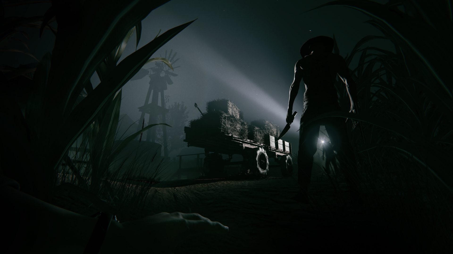 Dark horror game scene