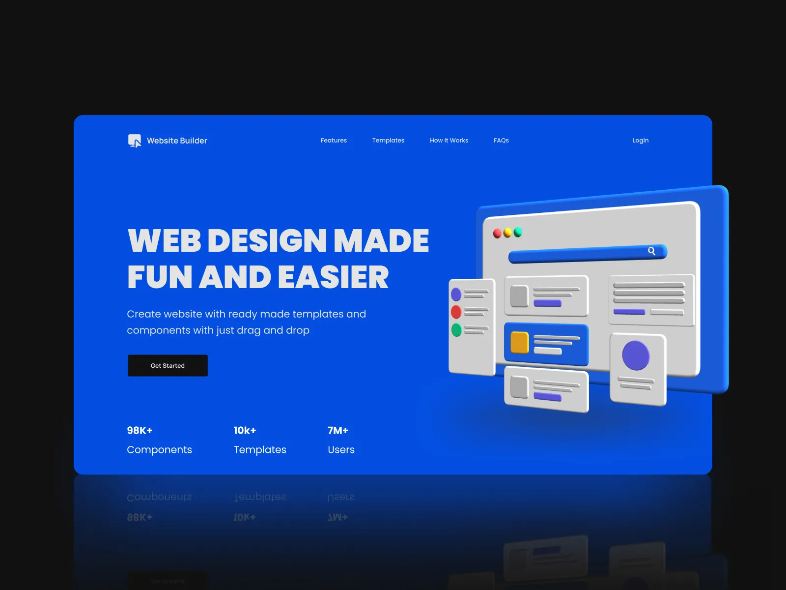 No-code browser game and website builder
