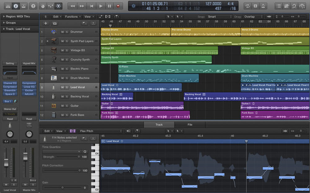 Audio editing interface