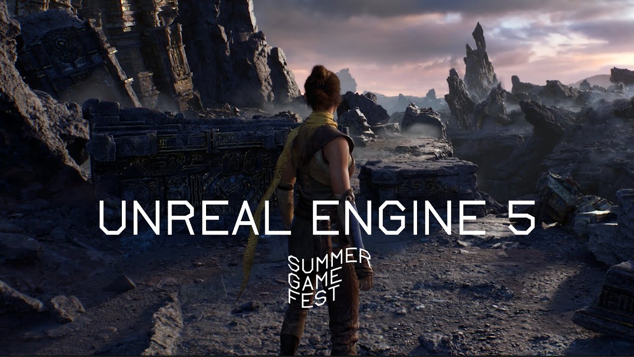 Female character in UE5 landscape