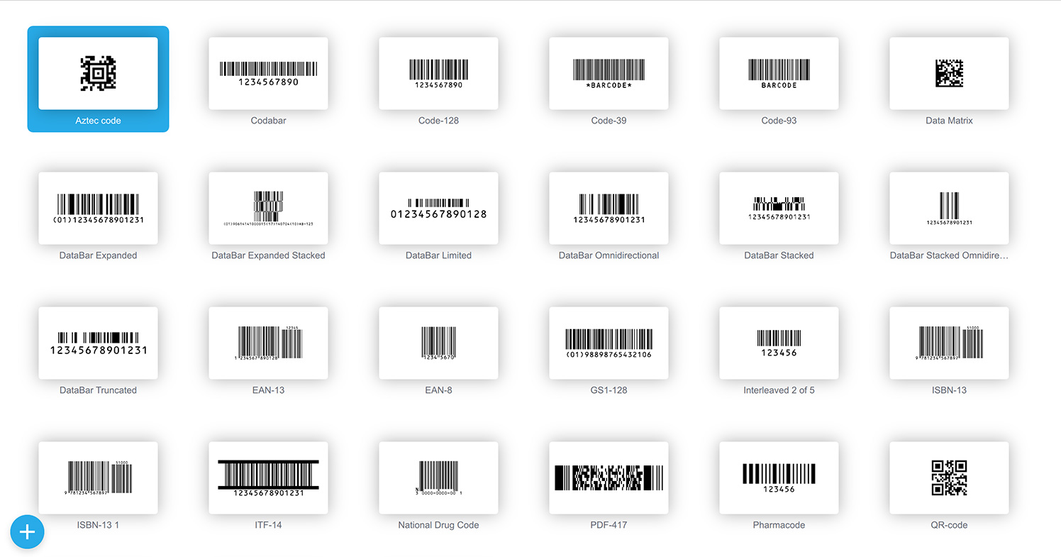 AI barcode generation interface