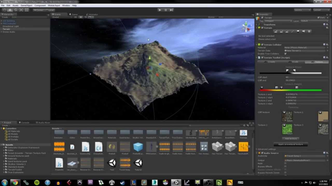 Unity game engine interface with AI-generated game