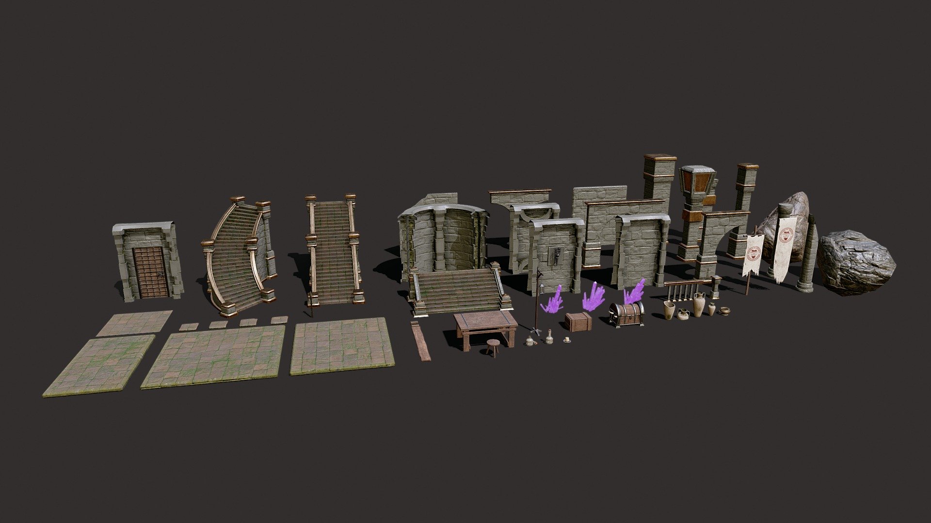 illustrative 3D topology and material review reference