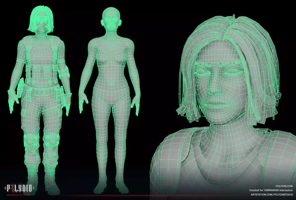3D character modeling and rigging