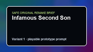 Infamous Second Son original infamous second son custom game reference artwork 1
