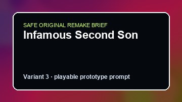 Infamous Second Son original infamous second son custom game reference artwork 3