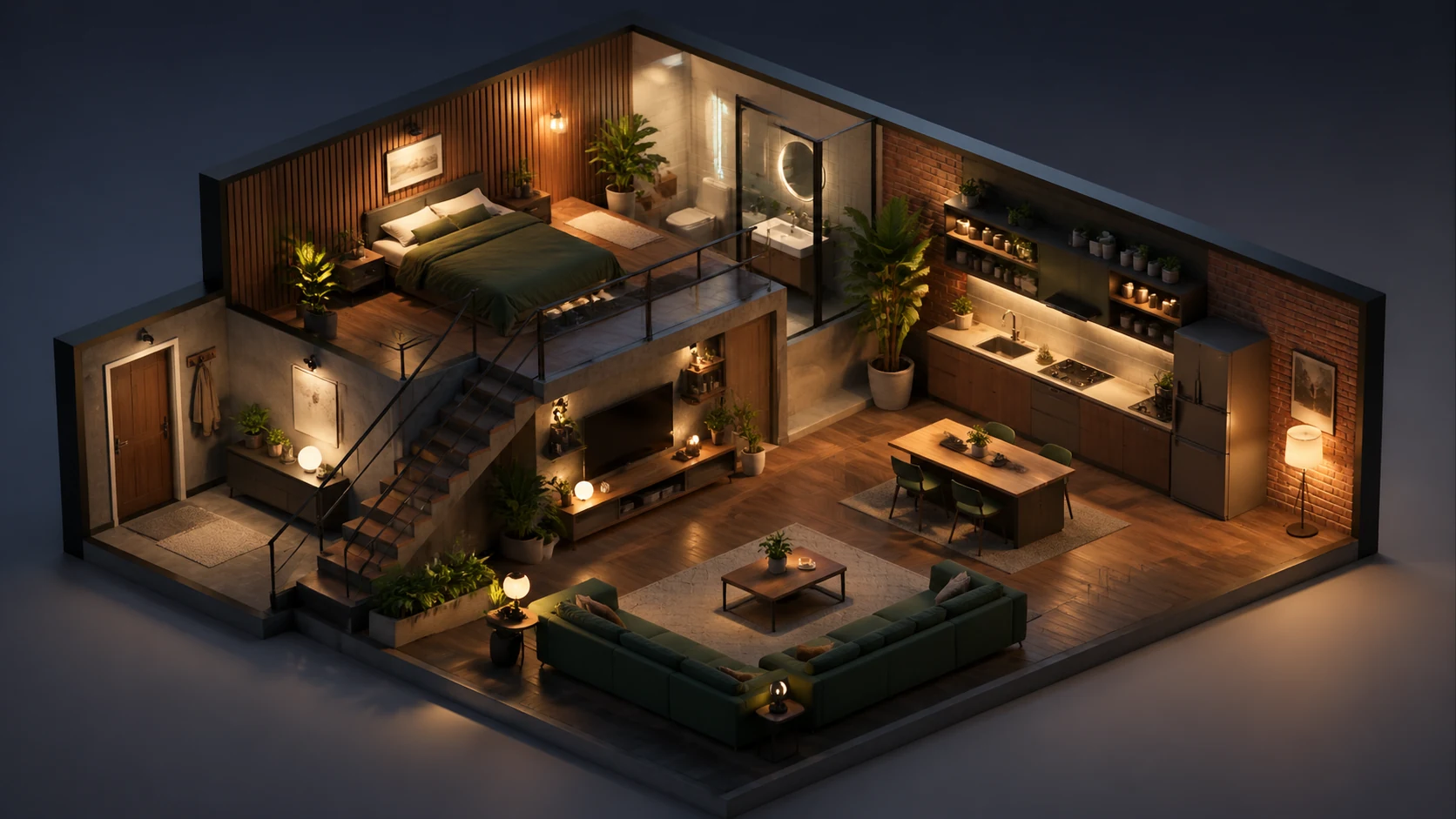 Isometric Room Designs AI image generation example 3