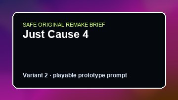 Just Cause 4 original game remake reference artwork 2
