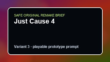 Just Cause 4 original game remake reference artwork 3