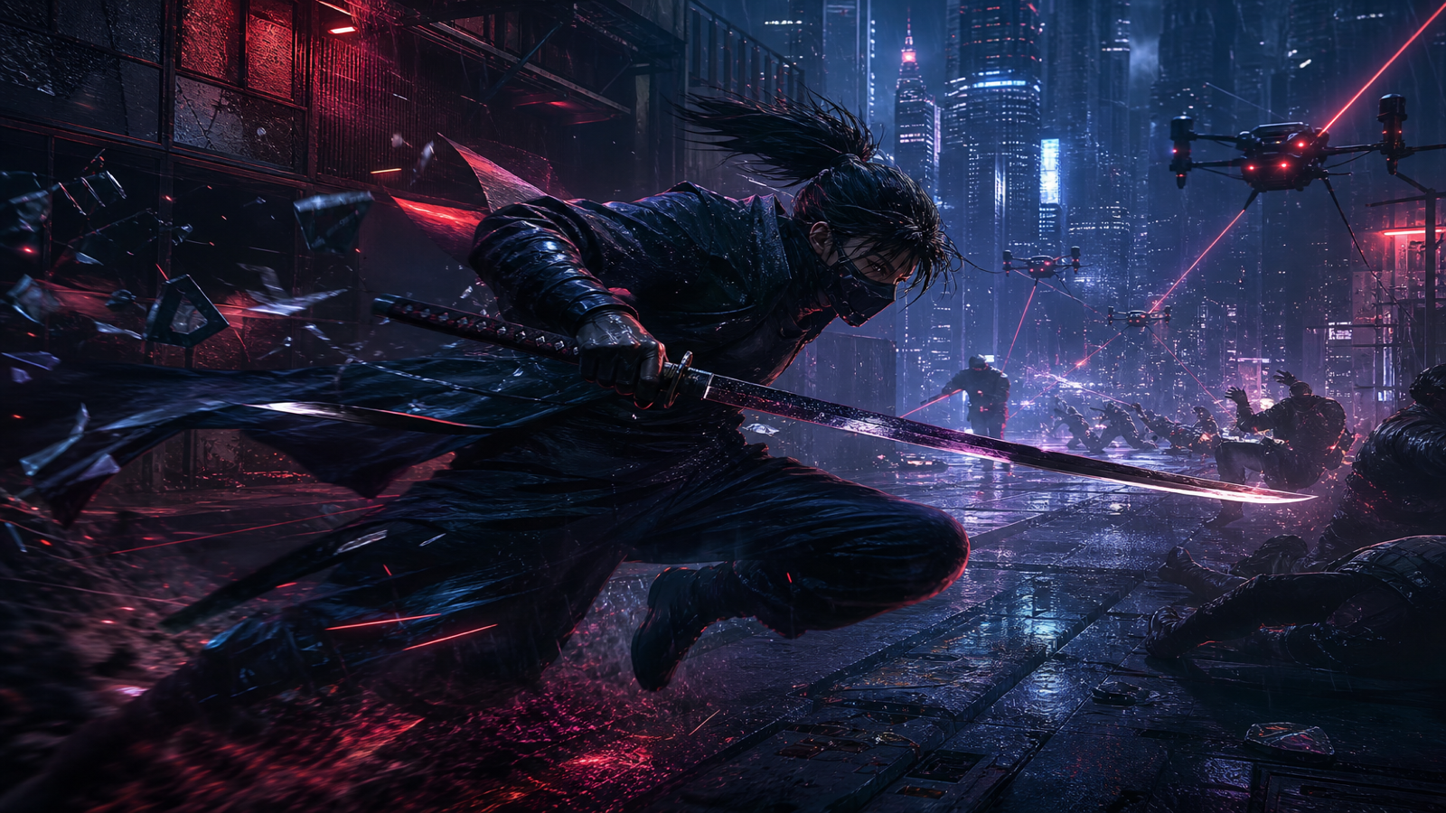 Katana ZERO original game remake reference artwork 2