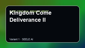 Kingdom Come Deliverance II Game Customer Remake preview