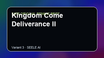 Kingdom Come Deliverance II original game remake reference artwork 3