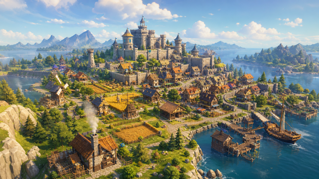 Kingdoms and Castles original game remake reference artwork 3