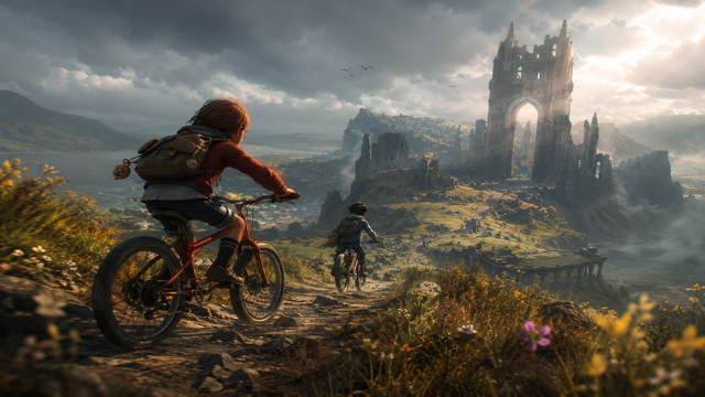 Knights and Bikes original game remake reference artwork 2