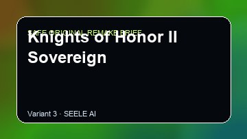 Knights of Honor II Sovereign original game remake reference artwork 3