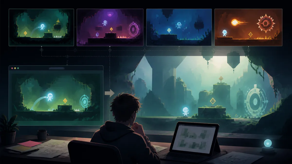 LayaAir game prototyping visual showing lp scenario 01
