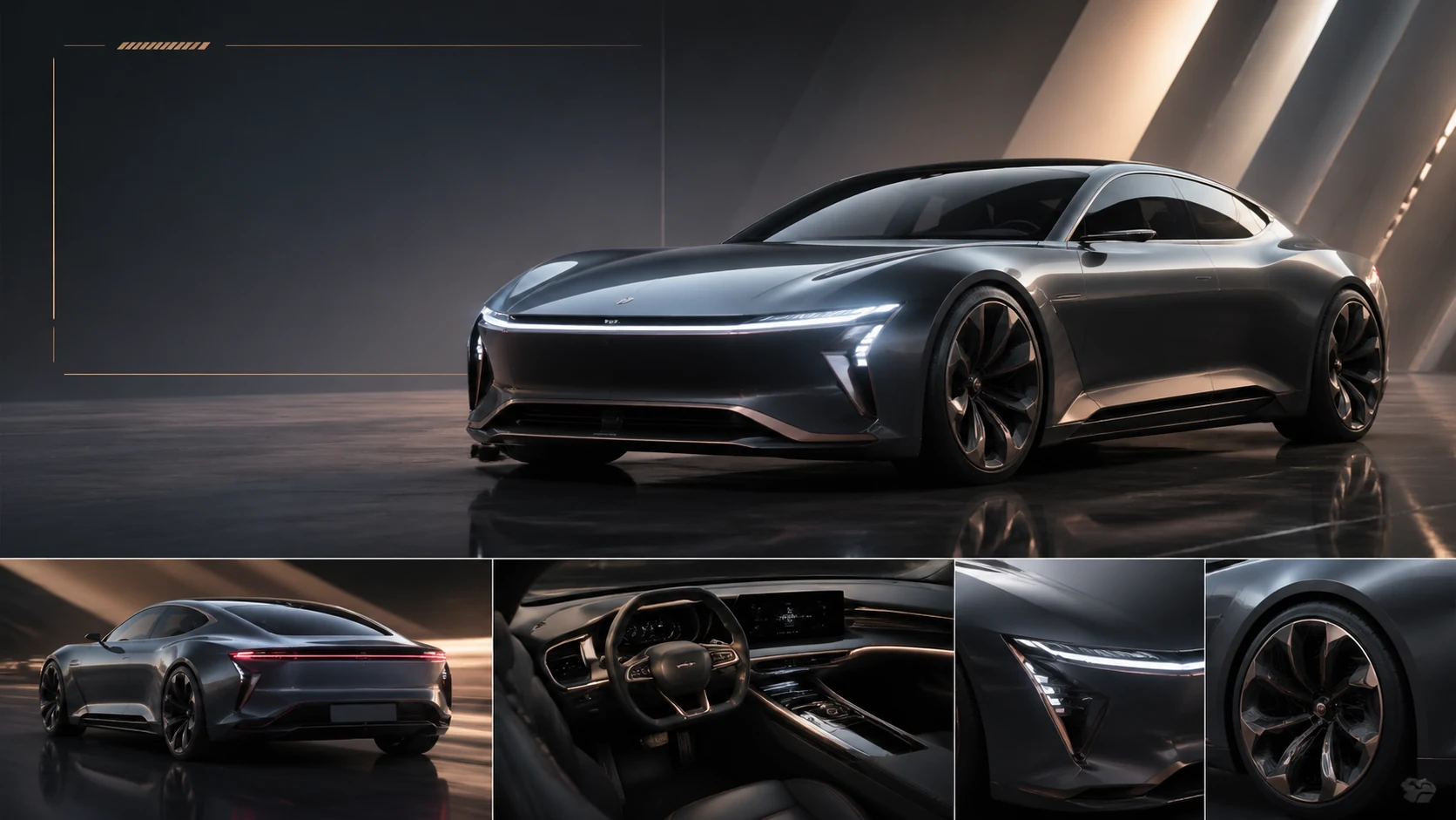 Second variation of luxury car concept visuals with sleek bodywork