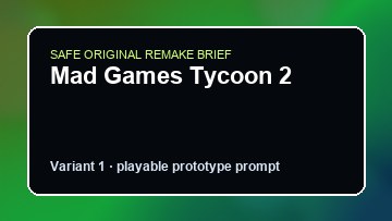 Mad Games Tycoon 2 Foundry Factory Custom Game Builder preview