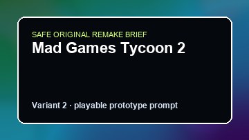 Mad Games Tycoon 2 original mad games tycoon 2 diy game reference artwork 2
