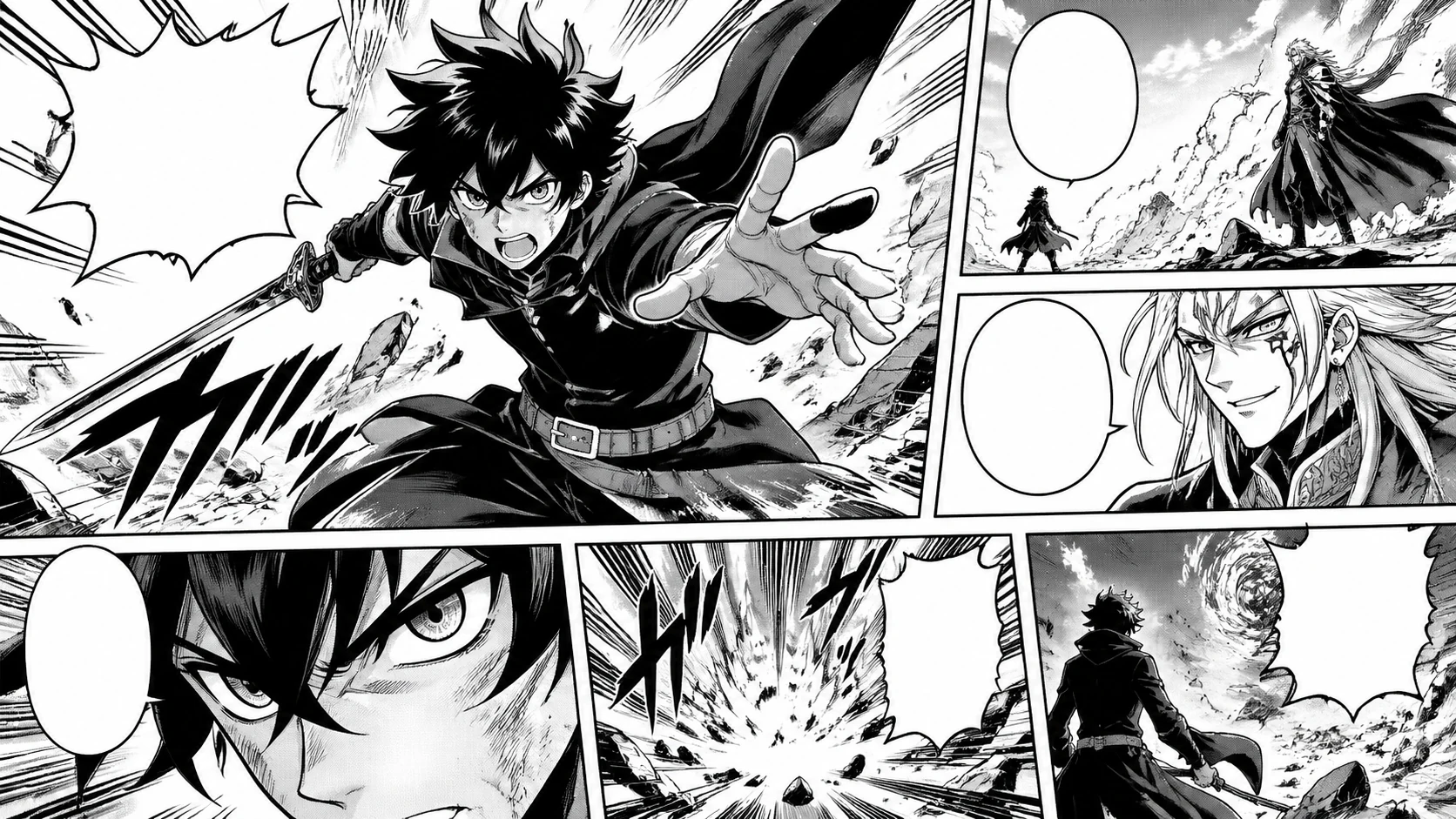Black-and-white manga page template