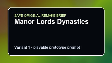 Manor Lords Dynasties original manor lords dynasties custom game reference artwork 1