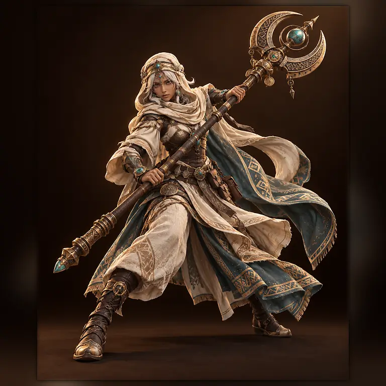 Arabian warrior 3D model preview