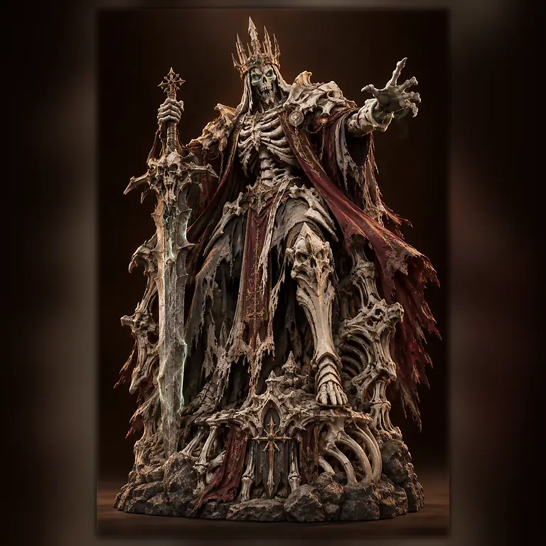 Skeleton king 3D model preview