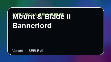 Mount & Blade II Bannerlord Lethal League Blaze Custom Game Builder preview